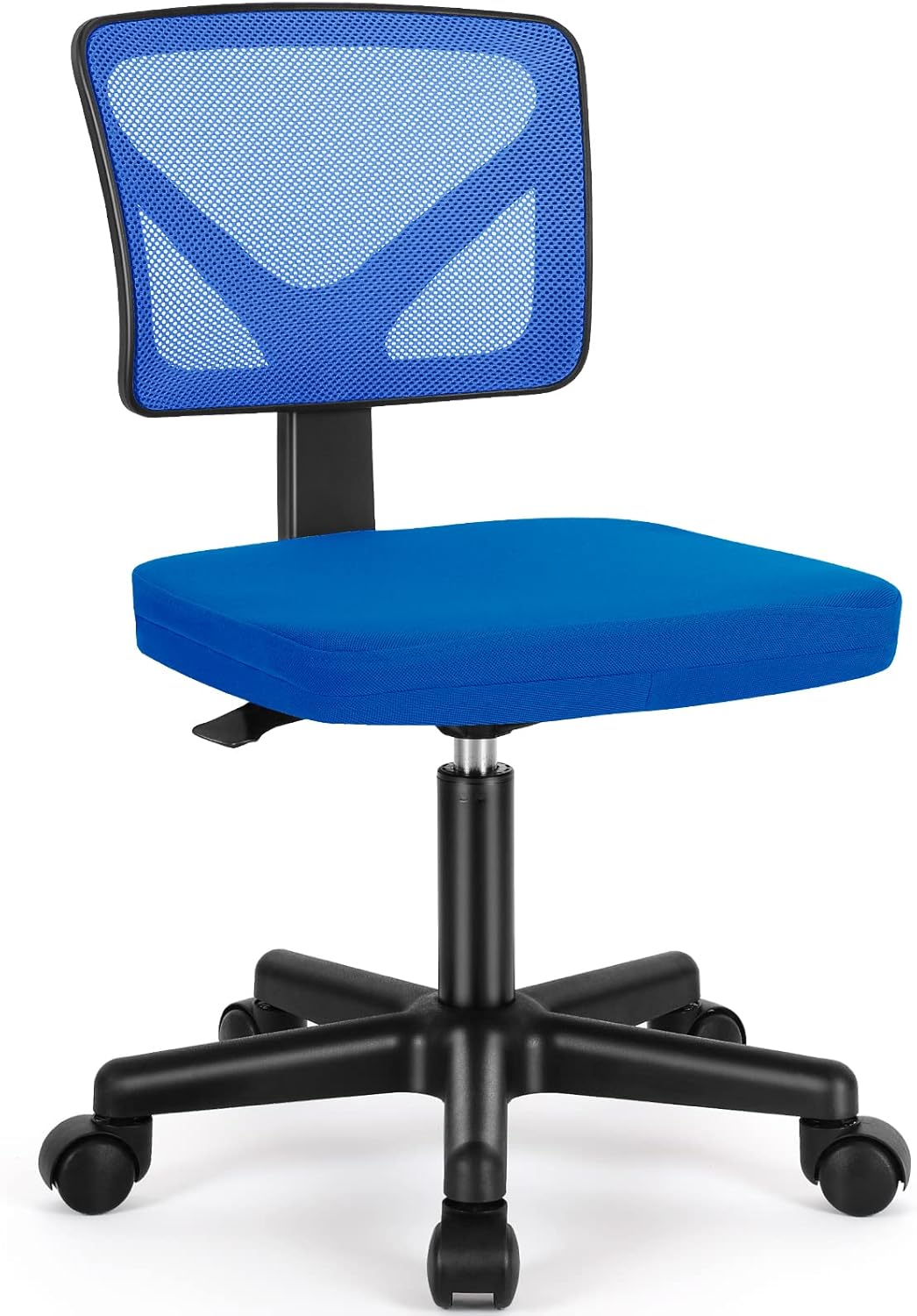 Small Office Desk Chair, Ergonomic Low-Back Mesh Rolling Work Swivel Chairs with Wheels, Armless Comfortable Seat Lumbar Support for Home, Bedroom, Study, Student, Adults,Classic Black